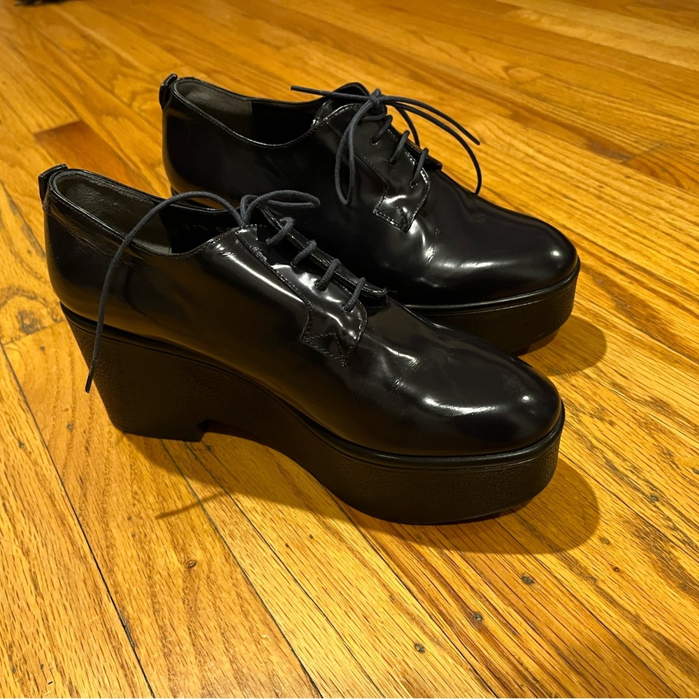 Robert Clergerie navy platform oxfords 37.5